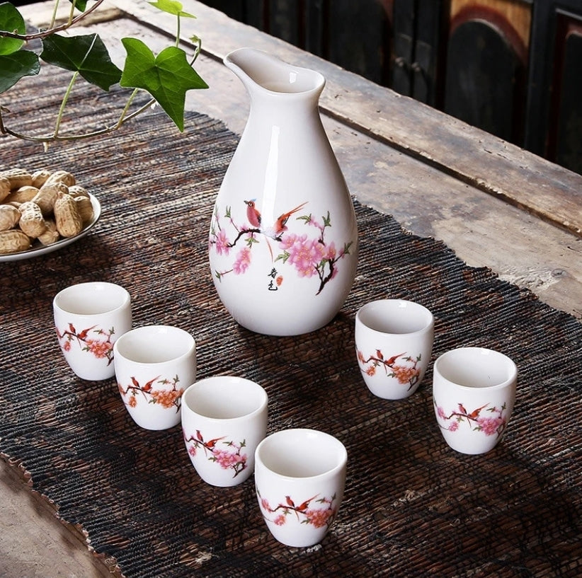 Sakura Bird Blossom Sake Set