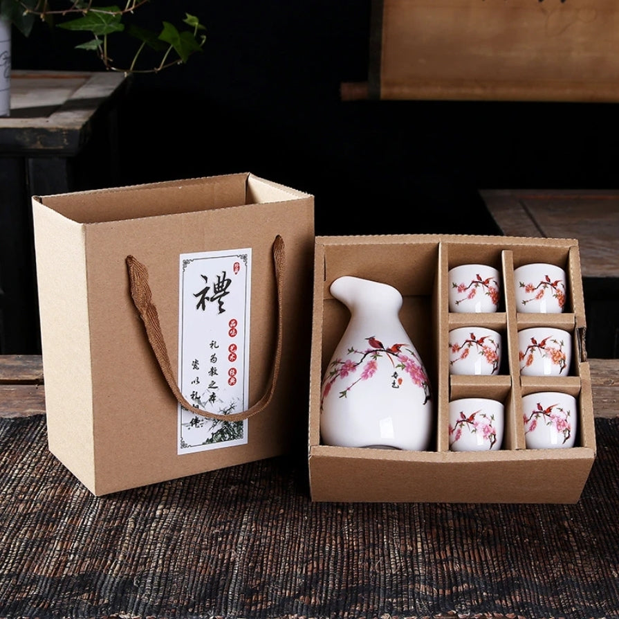 Sakura Bird Blossom Sake Set