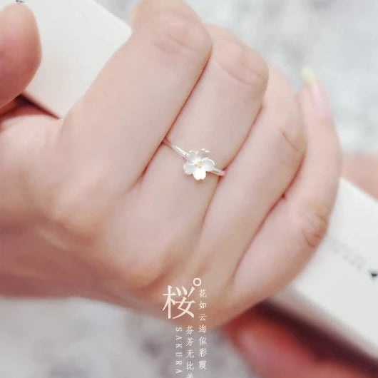 Sakura Silver Ring
