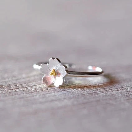 Sakura Silver Ring