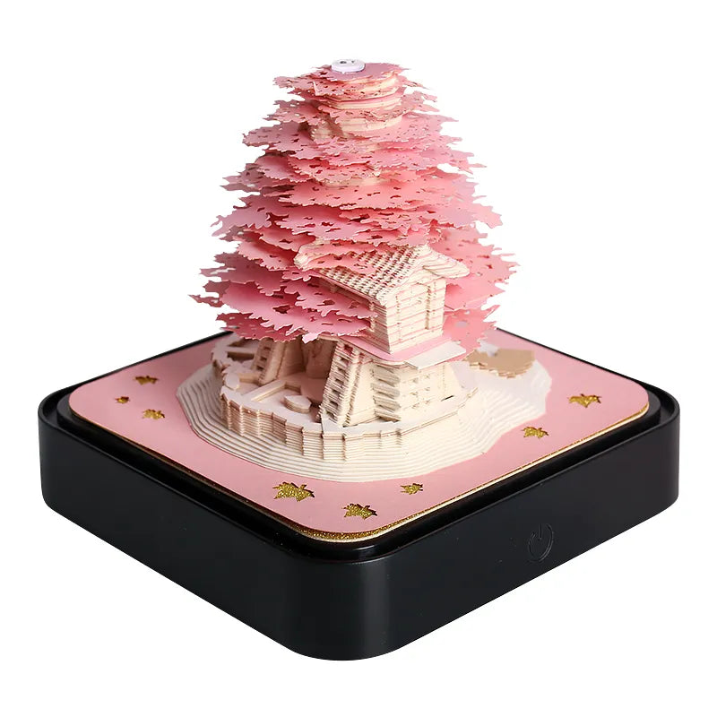 Sakura Tree 3D Memo Notepad Calendar 2024