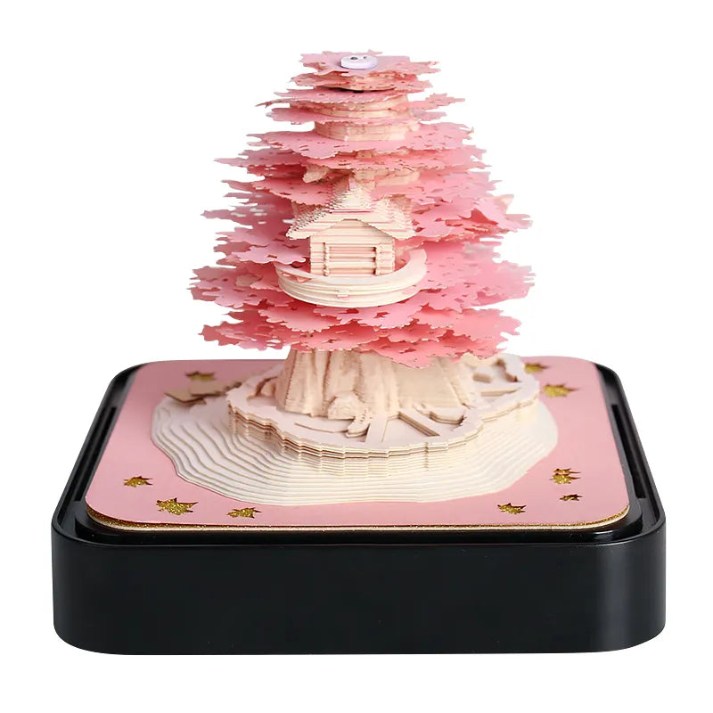 Sakura Tree 3D Memo Notepad Calendar 2024