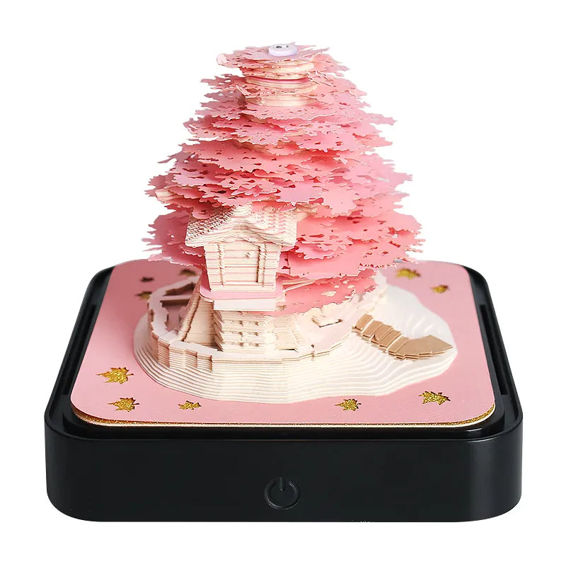 Sakura Tree 3D Memo Notepad Calendar 2024