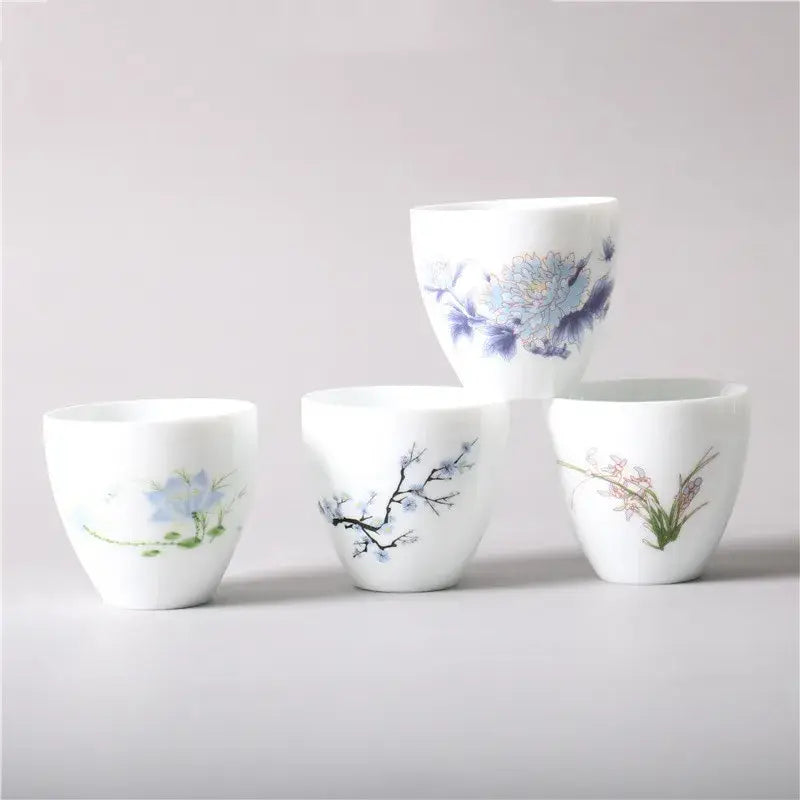 4 Piece Color Changing Ceramic Teacups