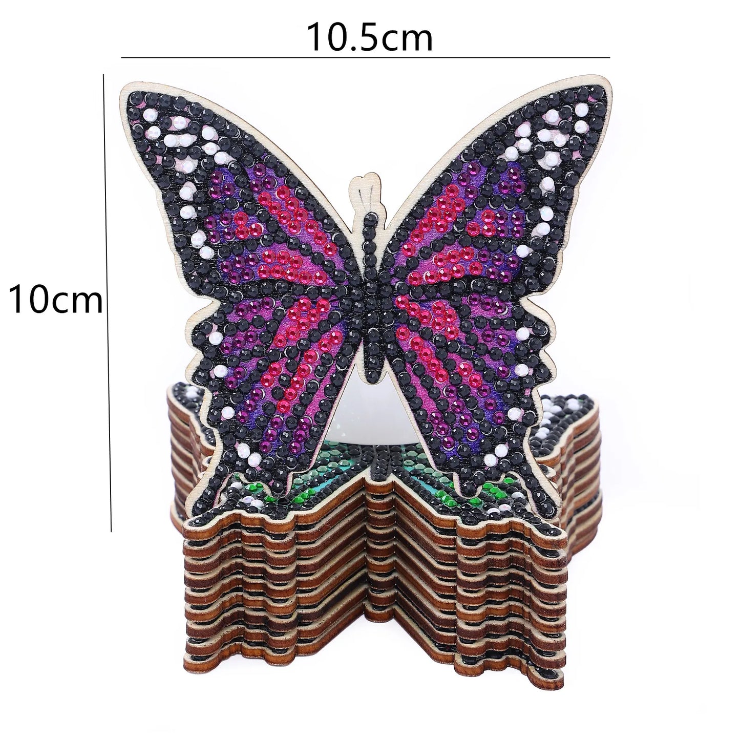 Butterfly DIY Paint By Diamonds Coaster Kit (10 Pc)