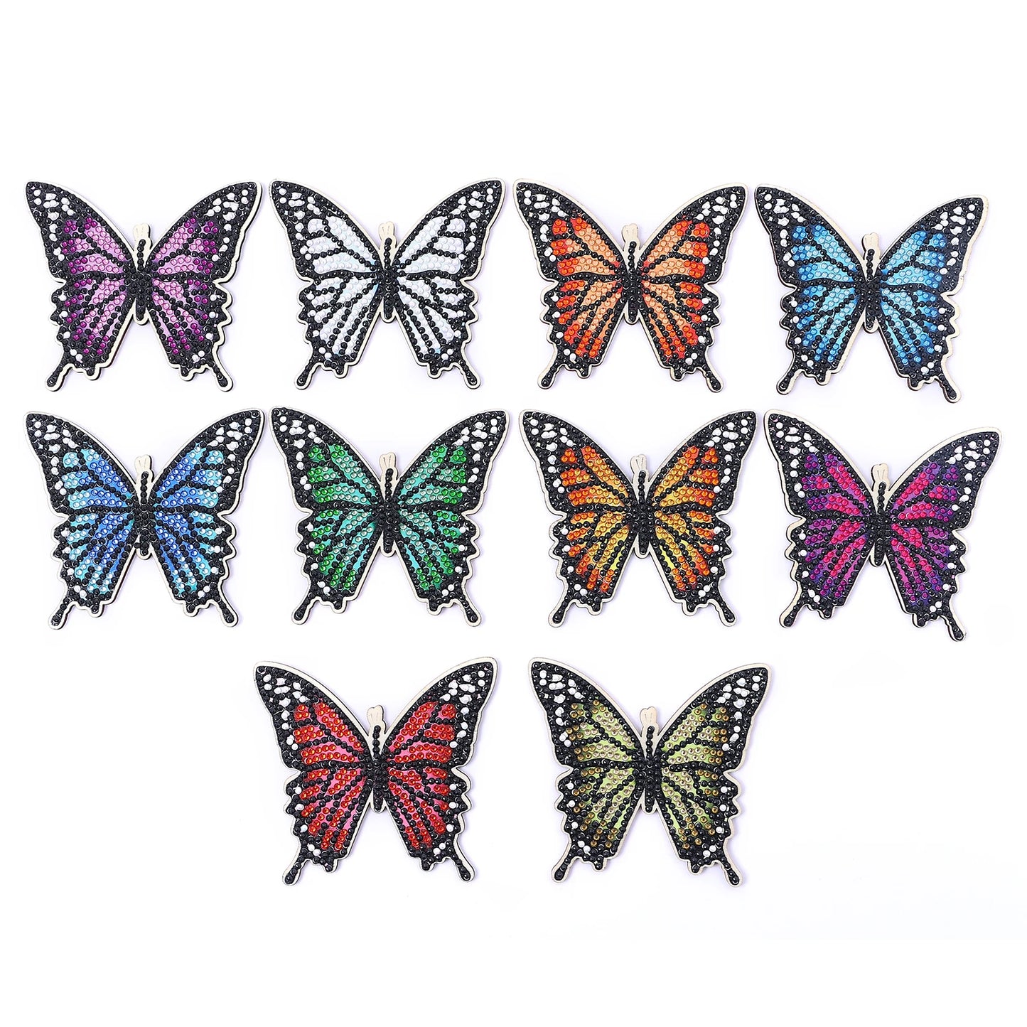 Butterfly DIY Paint By Diamonds Coaster Kit (10 Pc)