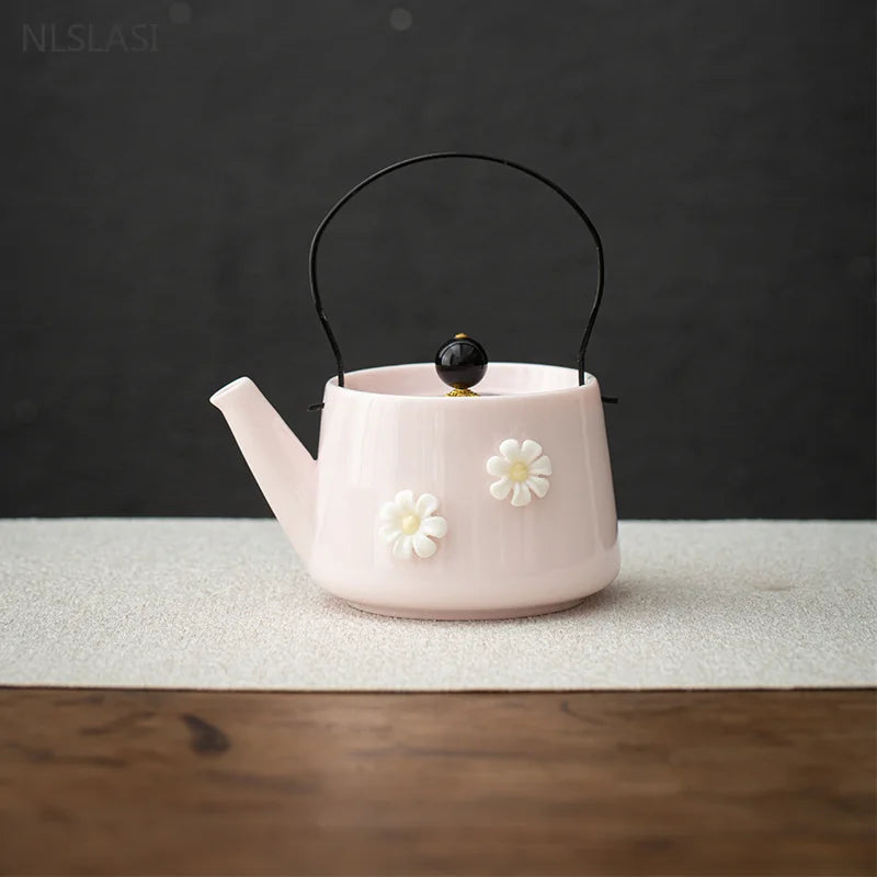 Pink Daisy Porcelain Tea Set