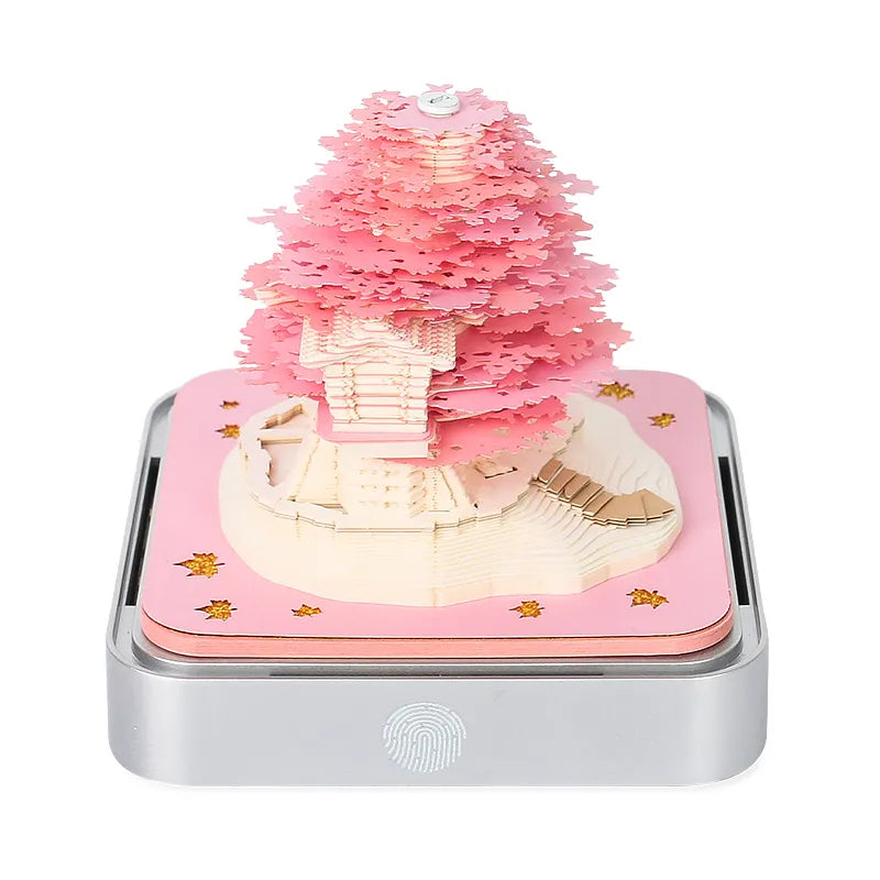 Sakura Tree 3D Memo Notepad Calendar 2024