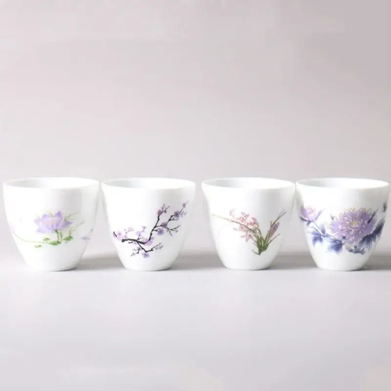 4 Piece Color Changing Ceramic Teacups