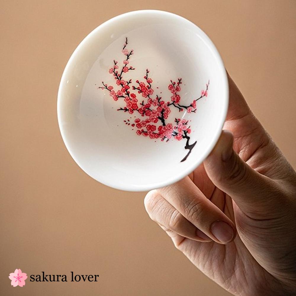 Magic Sakura Cherry Blossom Sake Cup-sakuralover cherry blossom color changing thermal magic sakura cup bowl floral sakazuki Sakura Lover authentic