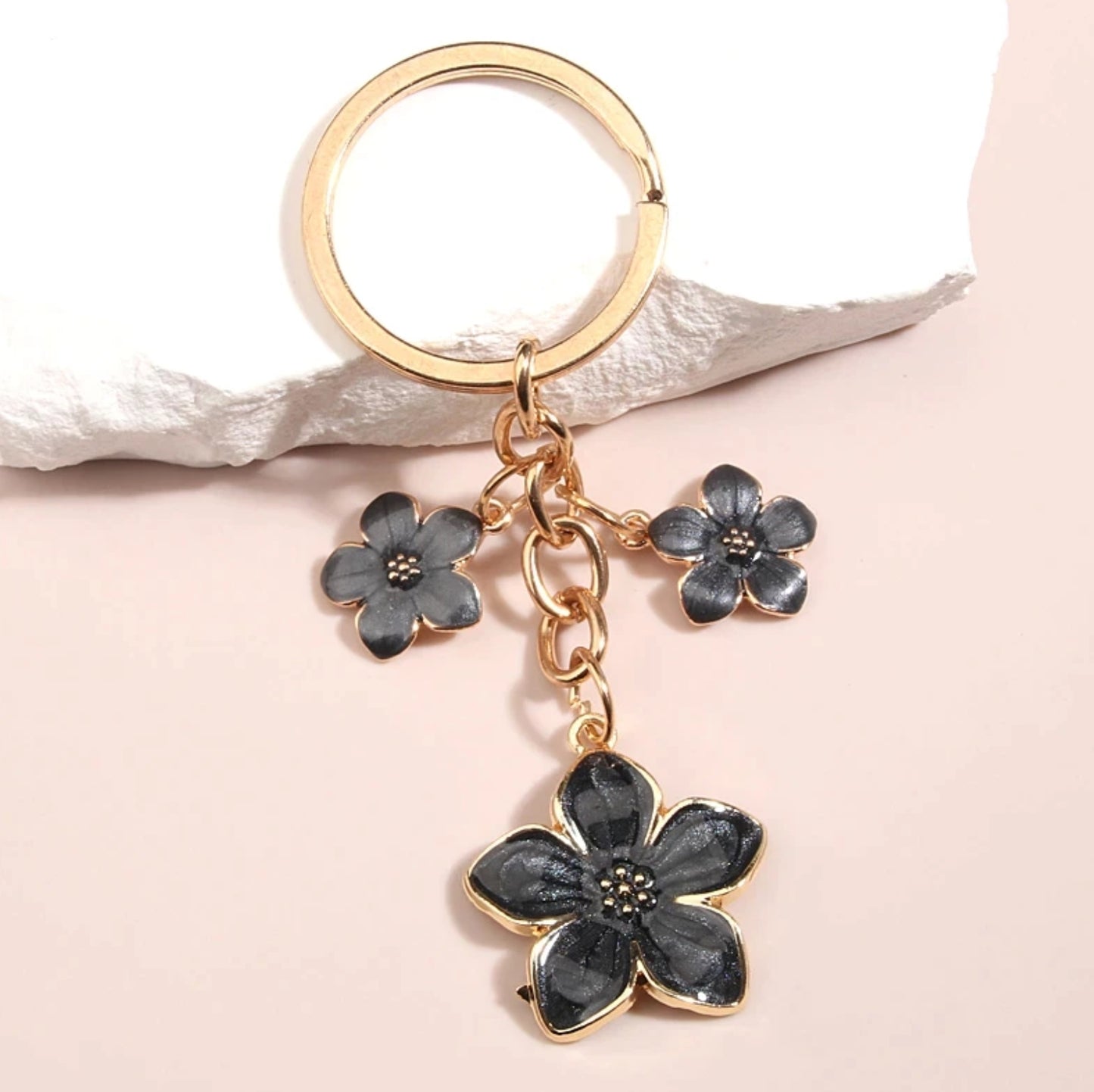 Sakura Enamel Keychain