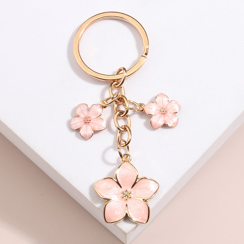 Sakura Enamel Keychain