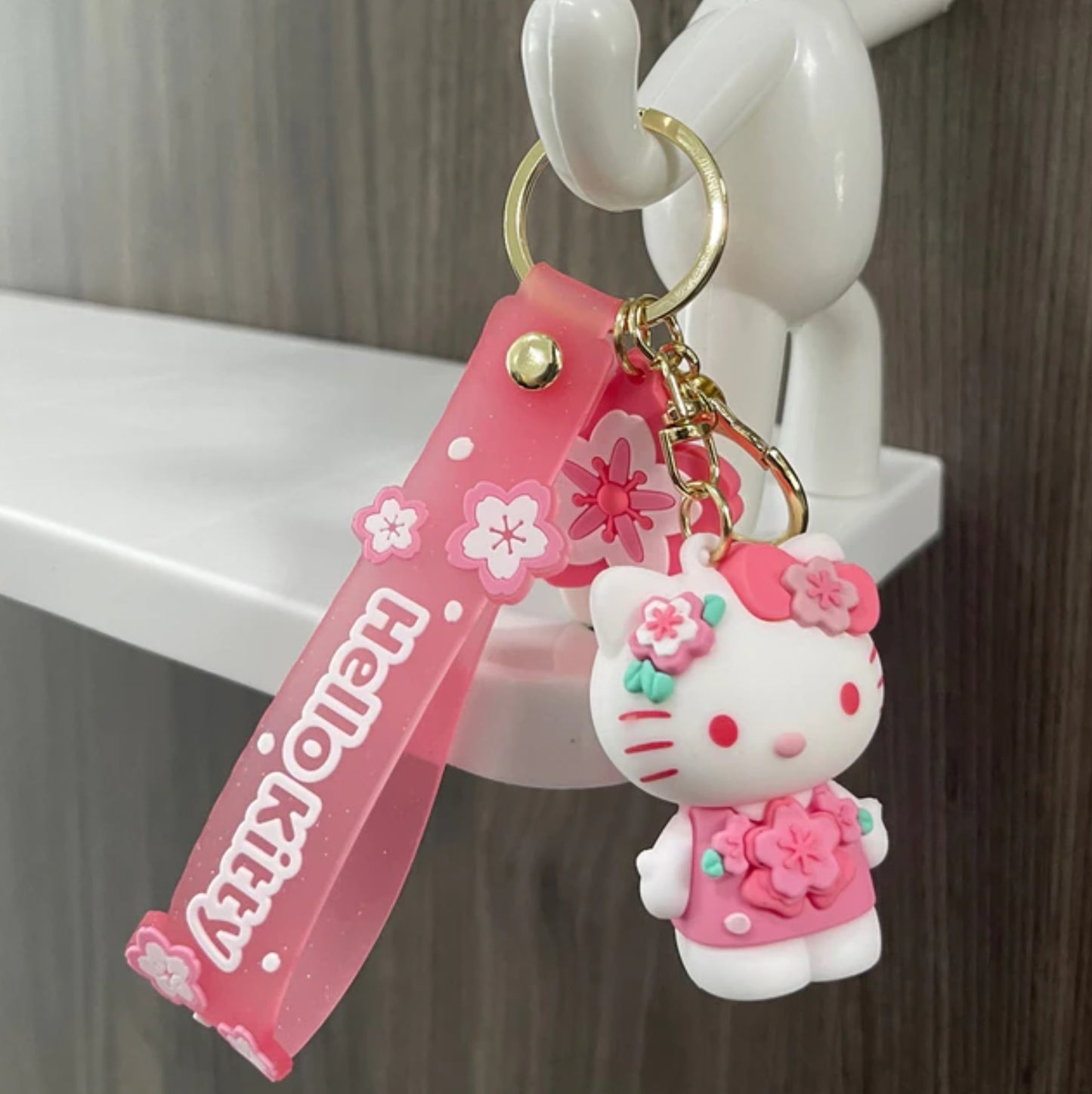 Sakura Kitty Keychain