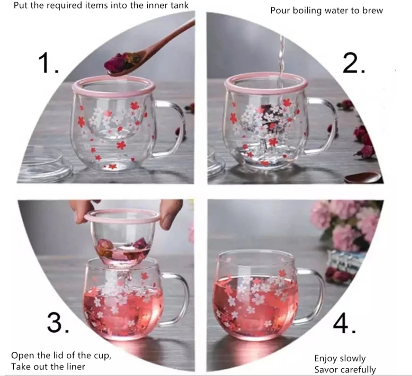 Sakura Glass Mug