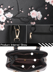 Sakura Embroidered Handbag