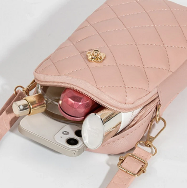Sakura Quilted Crossbody Purse