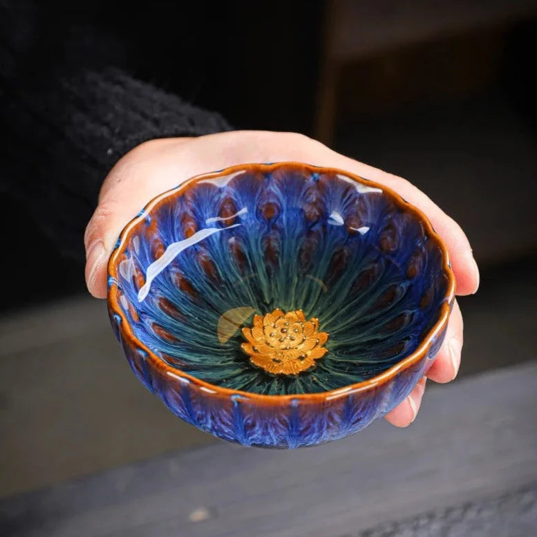 Blue Peacock Tea Cup