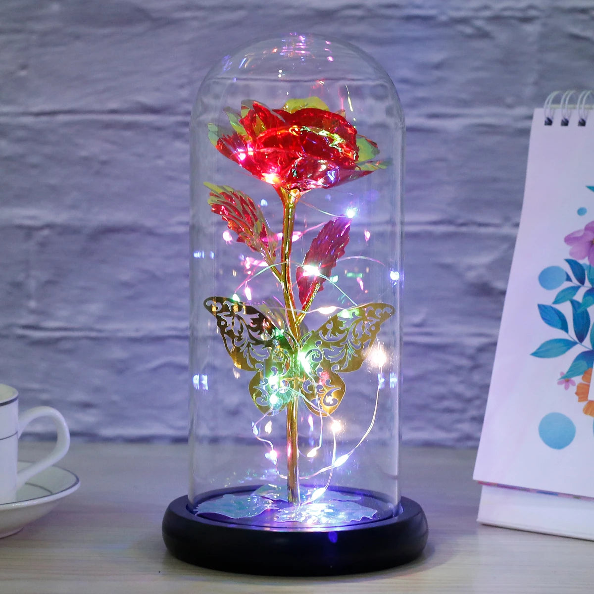 Galaxy Rose Butterfly Lamp