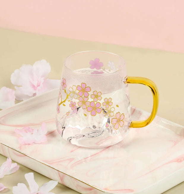 Mount Sakura Color Changing Glass Mug