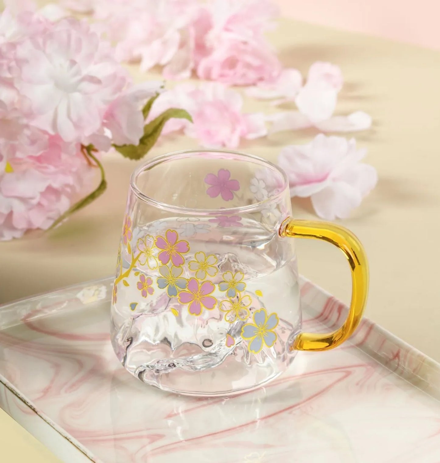 Mount Sakura Color Changing Glass Mug