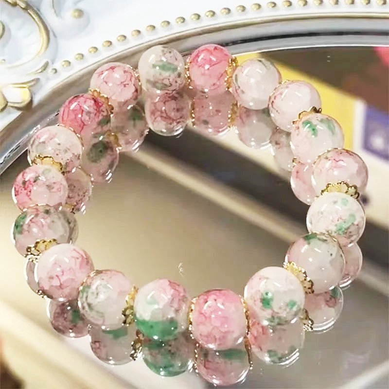 Sakura Floral Bead Bracelet