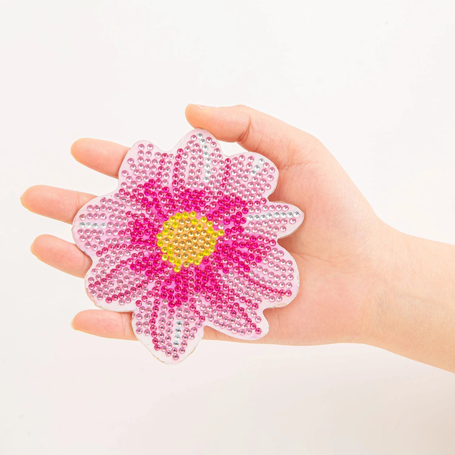 Cherry Blossom Flower DIY Paint By Diamonds Coaster Kit (6 Pc)