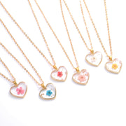 Sakura Preserved Heart Necklace