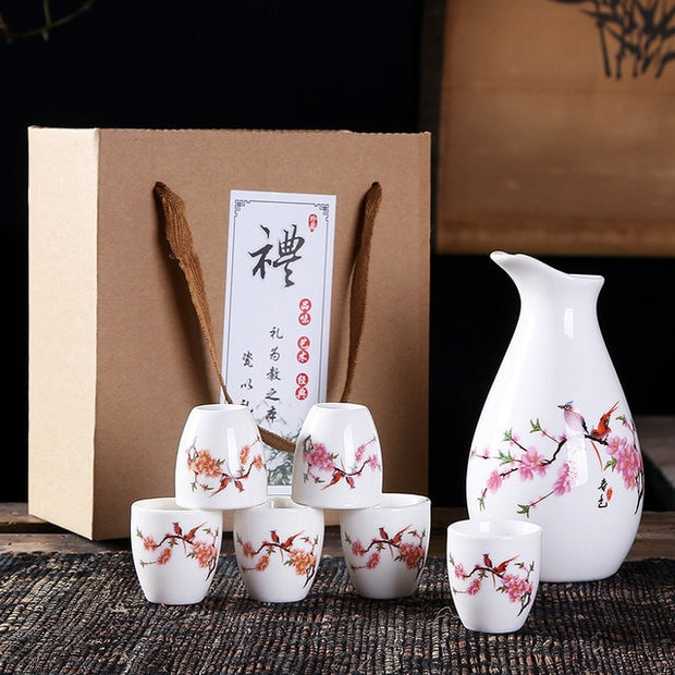 Sakura Bird Blossom Sake Set