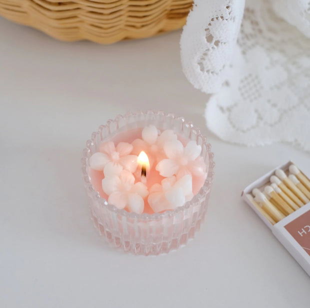 Sakura Cupcake Candle