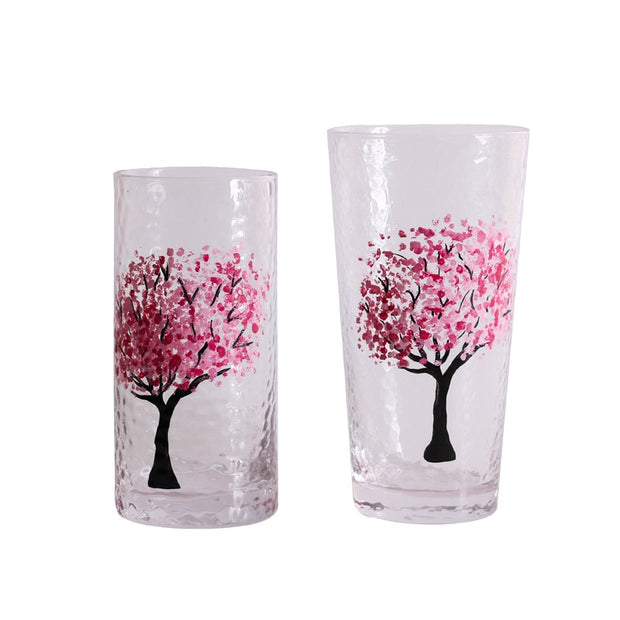 Cherry Blossom Tall Glass Cup
